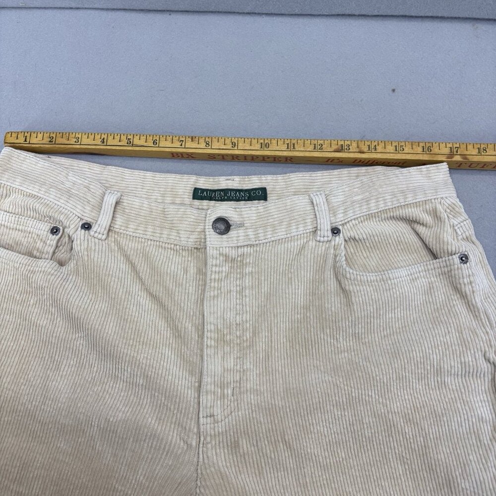 Lauren Jeans Co. By Ralph Lauren Womens 14 Corduroy Pants In Classic Cream - Picture 5 of 10